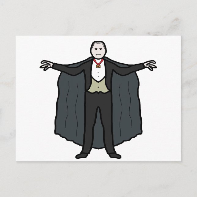 Count Dracula Vampire Postkarte (Vorderseite)