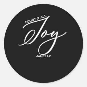 Count It All Joy - James 1:2 Bibel Runder Aufkleber