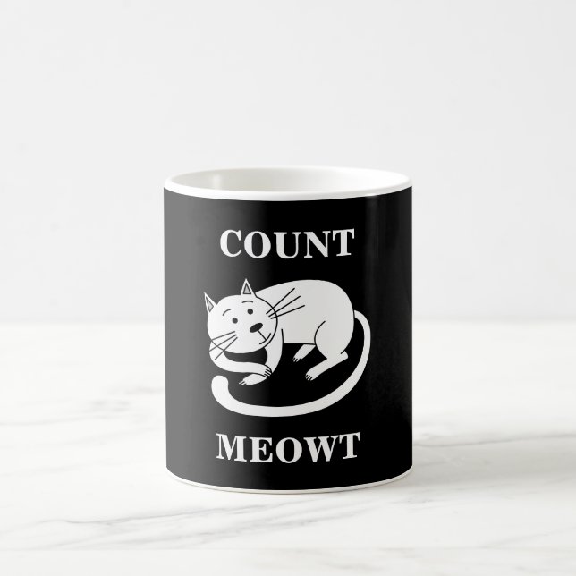 Count Meowt Kitty Funny Cat Pub Kaffeetasse (Mittel)