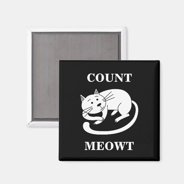 Count Meowt Kitty Funny Cat Pub Magnet (Vorderseite/Rückseite)