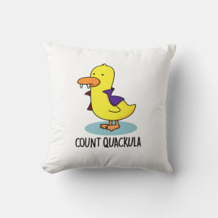 Count Quackula Funny Duck Pun Kissen