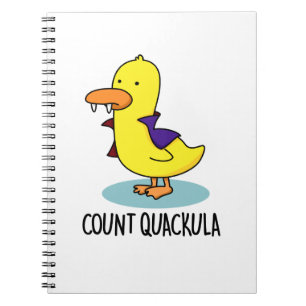 Count Quackula Funny Duck Pun Notizblock
