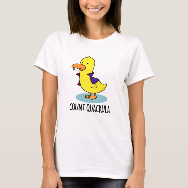 Count Quackula Funny Duck Pun T-Shirt (Vorderseite)