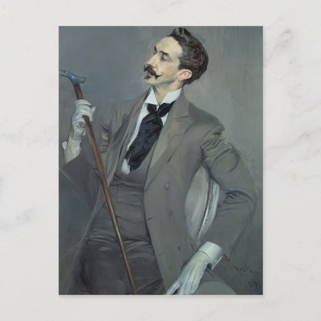 Count Robert de Montesquiou 1897 Postkarte (Vorderseite)