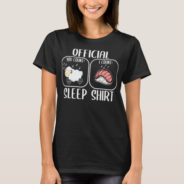Count Sheep Sushi Sleepshirt T-Shirt (Vorderseite)
