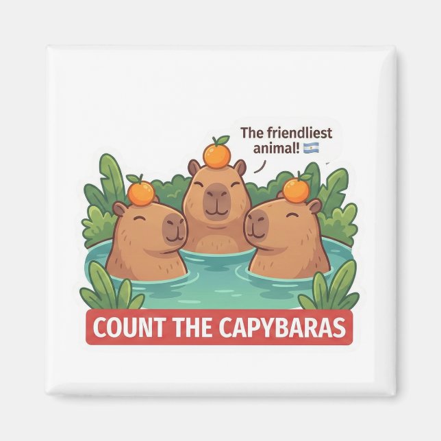 Count the Capybaras Animal World Quest for Toddler Magnet (Vorne)