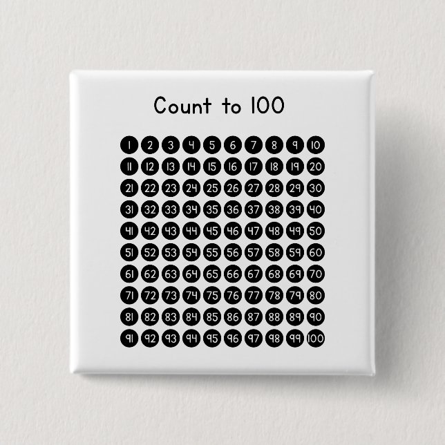 Count to 100 button (Vorderseite)