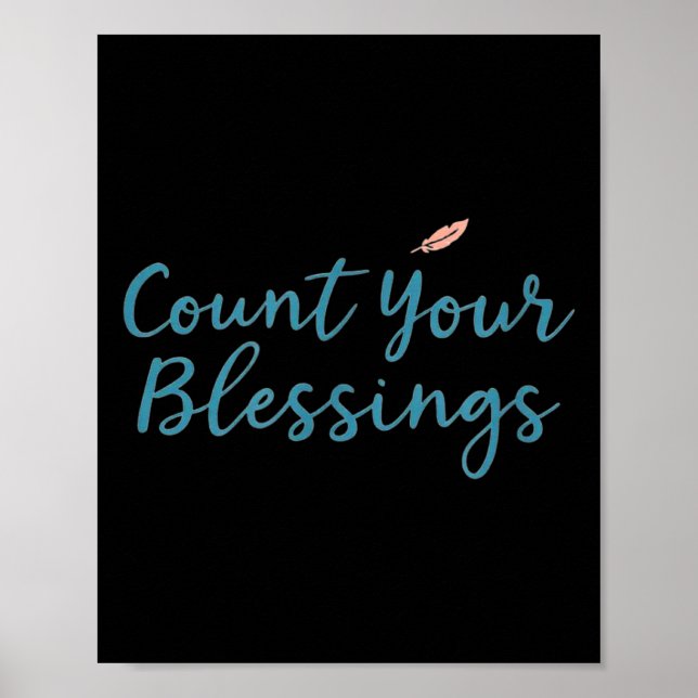 Count Your Blessings – Insrational Faith Christian Poster (Vorne)