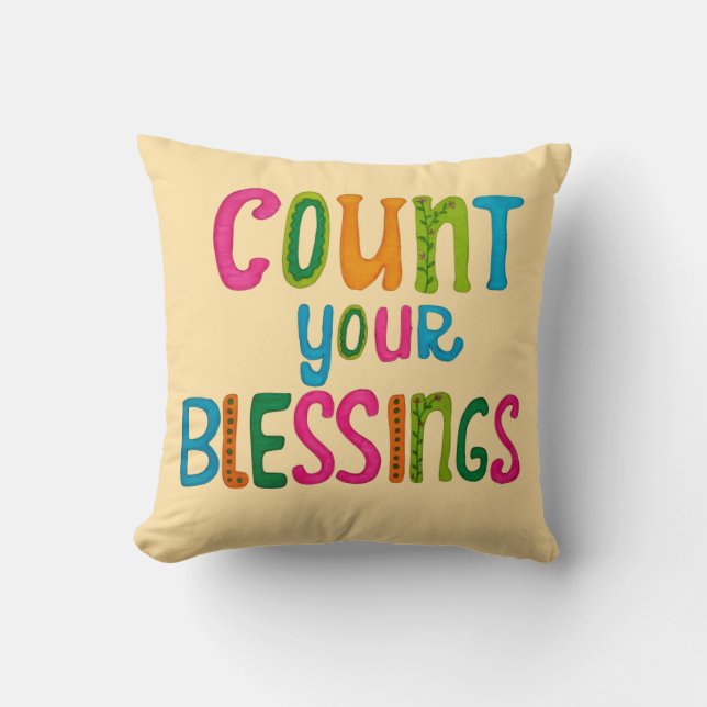 Count your Blessings Kissen (Vorderseite)