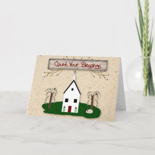 Count Your Blessings Note Card Karte