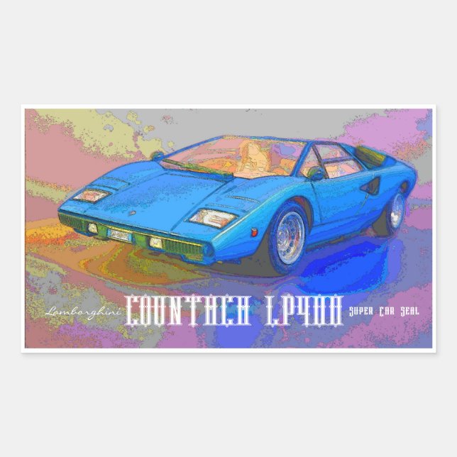 COUNTACH RECHTECKIGER AUFKLEBER (Vorderseite)