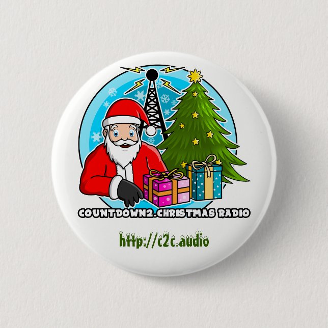 Countdown2.Christmas runder Radioknopf Button (Vorderseite)