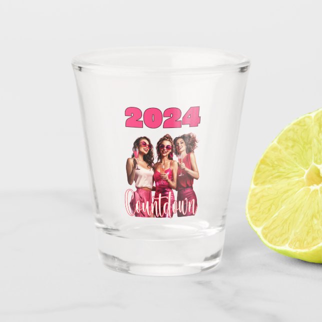 Countdown 2024 schnapsglas (Vorderseite)