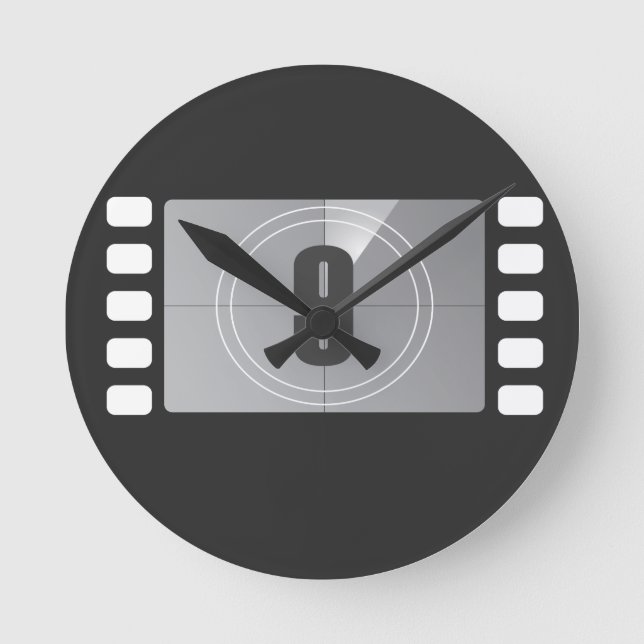 Countdown 9 Wall Clock Runde Wanduhr (Vorderseite)