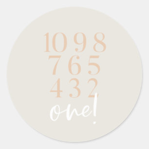 Countdown-Aufkleber Runder Aufkleber