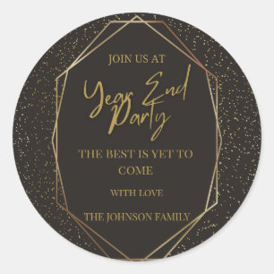 Countdown bis 2025: Feiern Sie das neue Jahr! Runder Aufkleber