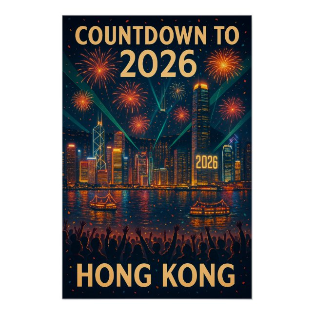 Countdown bis 2026 in Hongkong Poster (Vorderseite)