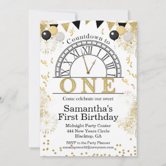 Countdown bis ONE Birthday Einladung