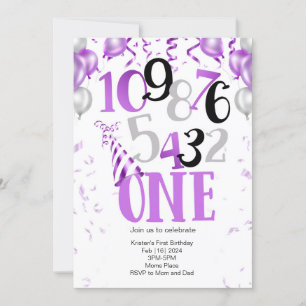 Countdown für ONE! Einladung zum ersten Geburtstag