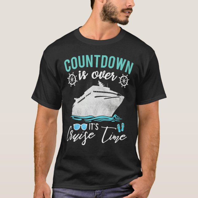Countdown Is Over It s Cruise Time Retro Cruising  T-Shirt (Vorderseite)