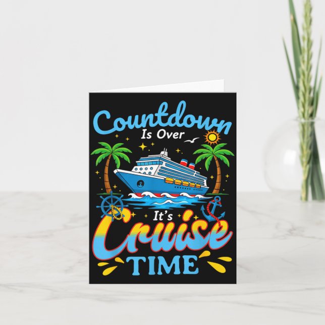 Countdown Is Over It's Cruise Time Men Women Coupl Karte (Vorderseite)