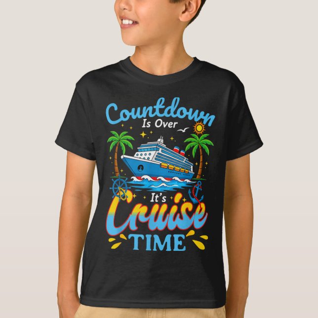 Countdown Is Over It's Cruise Time Men Women Coupl T-Shirt (Vorderseite)