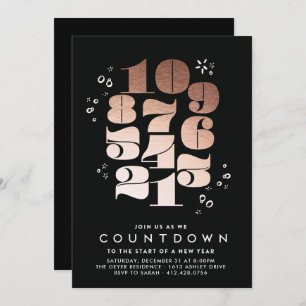 Countdown - Party Einladung des Silvesters
