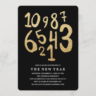 Countdown Silvester-Party Einladung