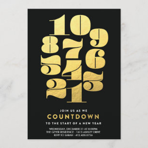 Countdown - Silvester Party Einladung