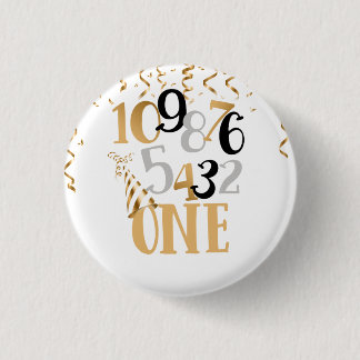 Countdown zu einem Geburtstag-Button-Silvester Button
