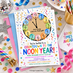 Countdown zum Neujahrsfest für Kinder am Mittag Einladung