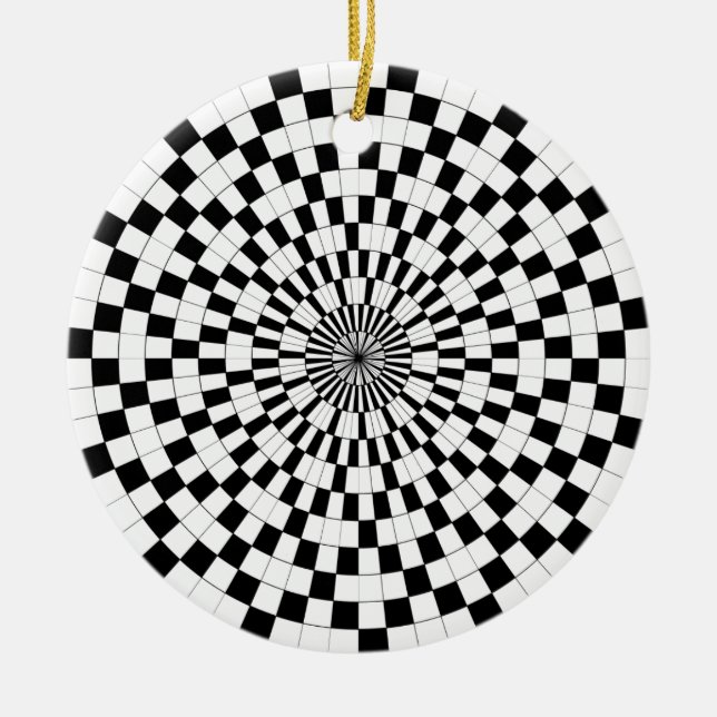 Counter Spirals von Kenneth Yoncich Keramik Ornament (Vorne)