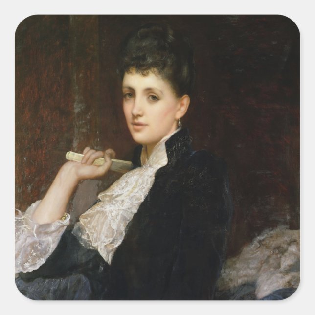Countess of Airlie Quadratischer Aufkleber (Vorderseite)