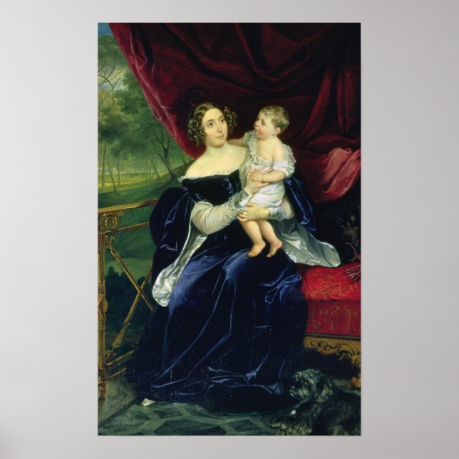 Countess Olga Ivanovna Orlov mit ihrer Tochter Poster (Vorne)