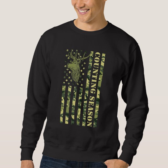 Counting Season For Deer Hunters Sweatshirt (Vorderseite)