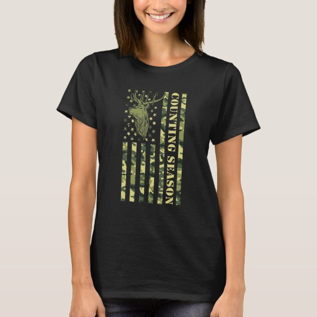 Counting Season For Deer Hunters T-Shirt (Vorderseite)