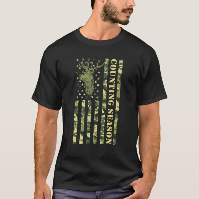 Counting Season For Deer Hunters T-Shirt (Vorderseite)