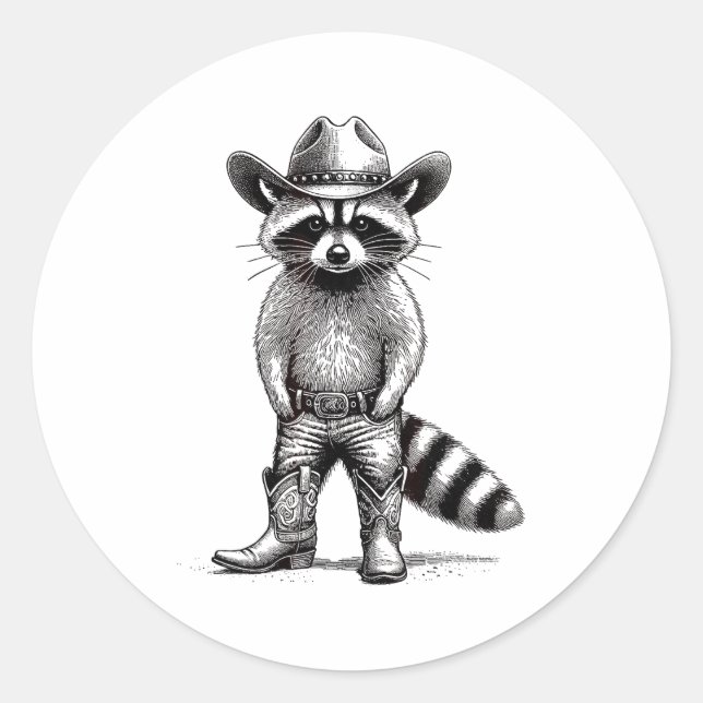 Country Animal Themed For Men, Women &amp; Youth V Runder Aufkleber (Vorderseite)