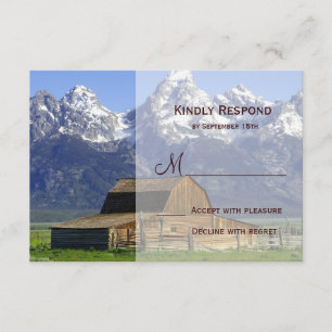 Country Barn Rocky Mountains Hochzeitssender RSVP 