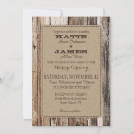 Country Barn Wood Rustic Wedding Einladungskarte Einladung