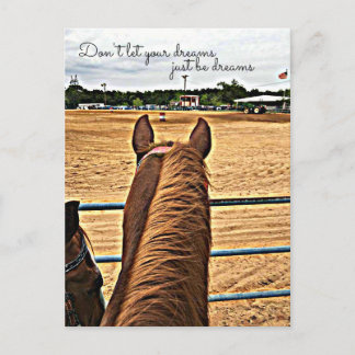 Country Barrel Racer Cowgirl Motivierend Postkarte