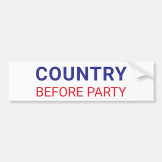 Country Before Party Political Autoaufkleber