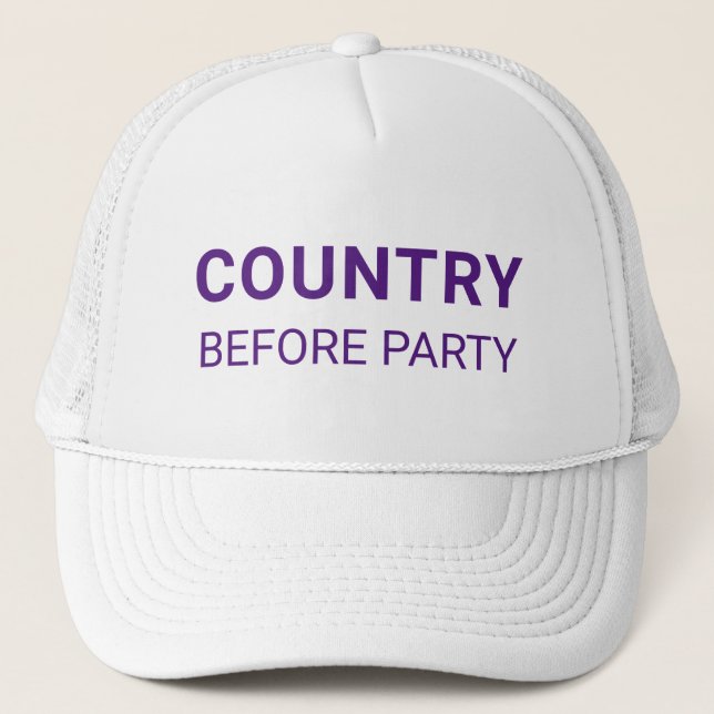 Country Before Party Political  Truckerkappe (Vorderseite)