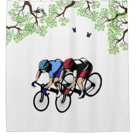 Country Bicycle Race Duschvorhang