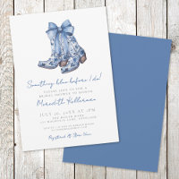 Country Blue Bow Cowboy Brautparty