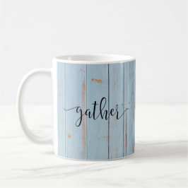Country Blue Gather Script Bauernhof Rustikal Kaffeetasse