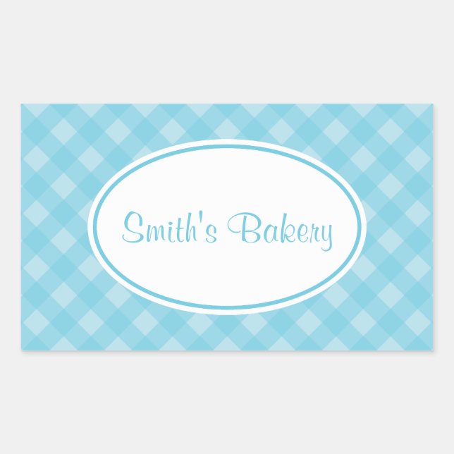 Country Blue Gingham Stickers (Vorderseite)