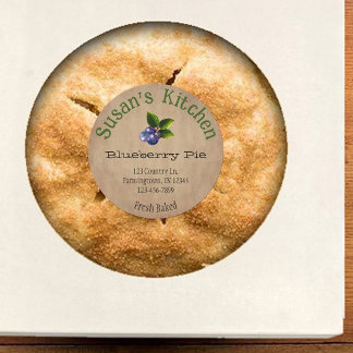 Country Blue Heart Custom Pie Product Aufkleber