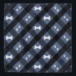 Country Blue Kariert - Haustier Halstuch<br><div class="desc">Haustier Bandana. Mit einem stilvollen Country Blue Karierten Muster. Die Farbe des blauen Hintergrunds kann in eine beliebige Farbe geändert werden. ⭐ 99% meiner Designs in meinem Geschäft sind in Schichten gemacht. Damit können Sie die Größe und den Text der Grafik und des Textes so anpassen, dass sie perfekt zu...</div>