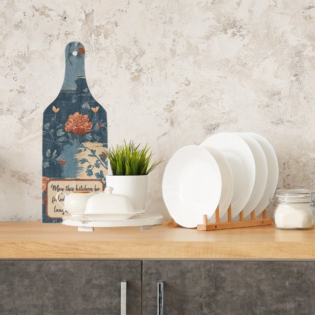 Country Blue Rust Rustic Bauernhaus individuell an Schneidebrett (Von Creator hochgeladen)